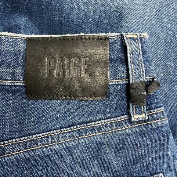 Paige Denim Stella Straight High Rise Jeans in Narrative Dark Wash Size 24 NEW - Picture 11 of 16